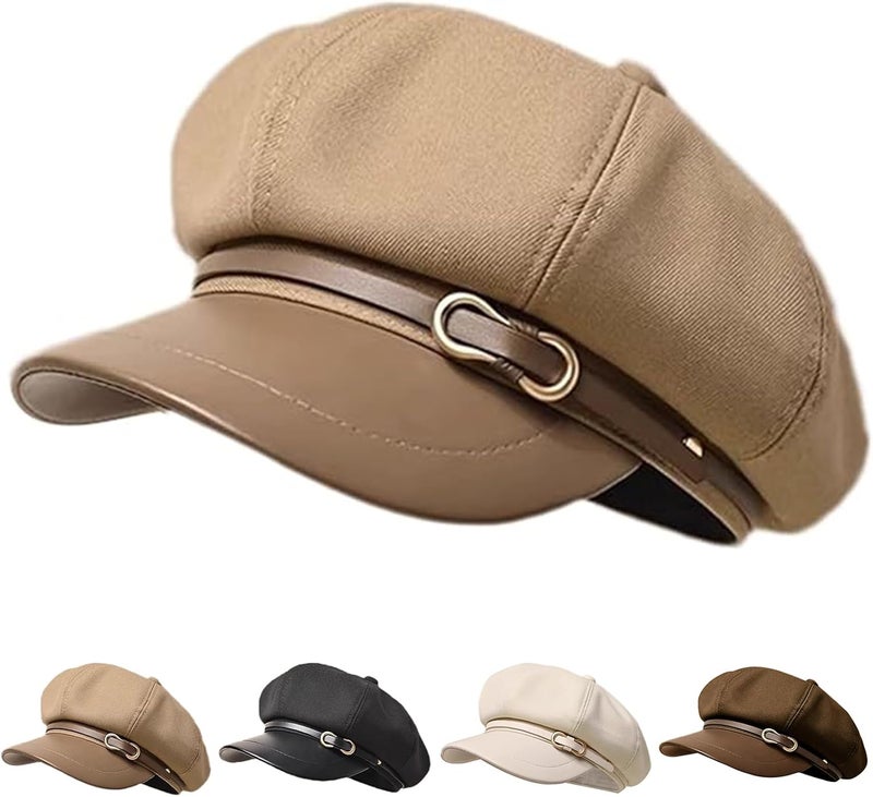 Busnos Newsboy Hats for Women and Men Beret Women's Hats & Caps Fall and Winter Womens Hat y2k Hat Women's Octagonal Cap - Image 1
